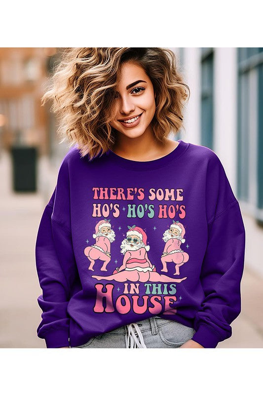 HO'S HO'S HO'S FLEECE SWEATSHIRT - Christmas