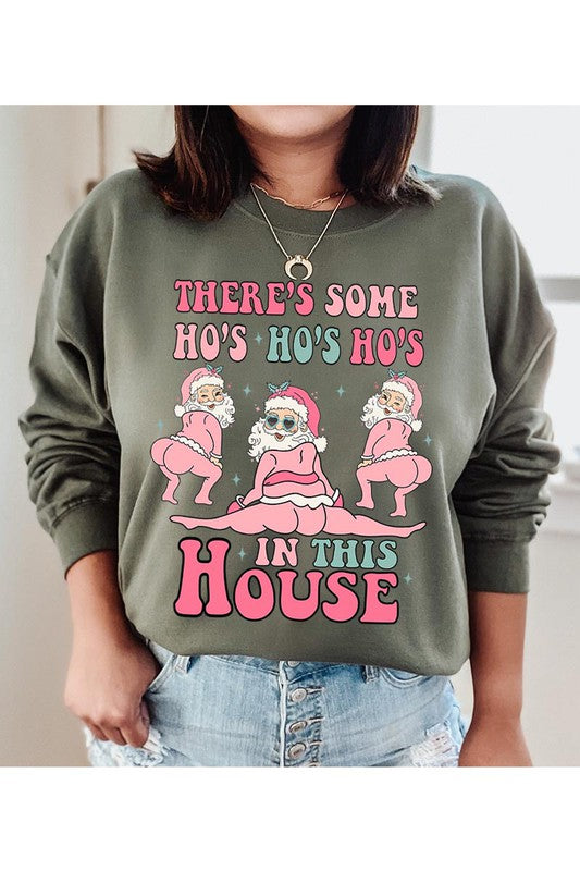 HO'S HO'S HO'S FLEECE SWEATSHIRT - Christmas