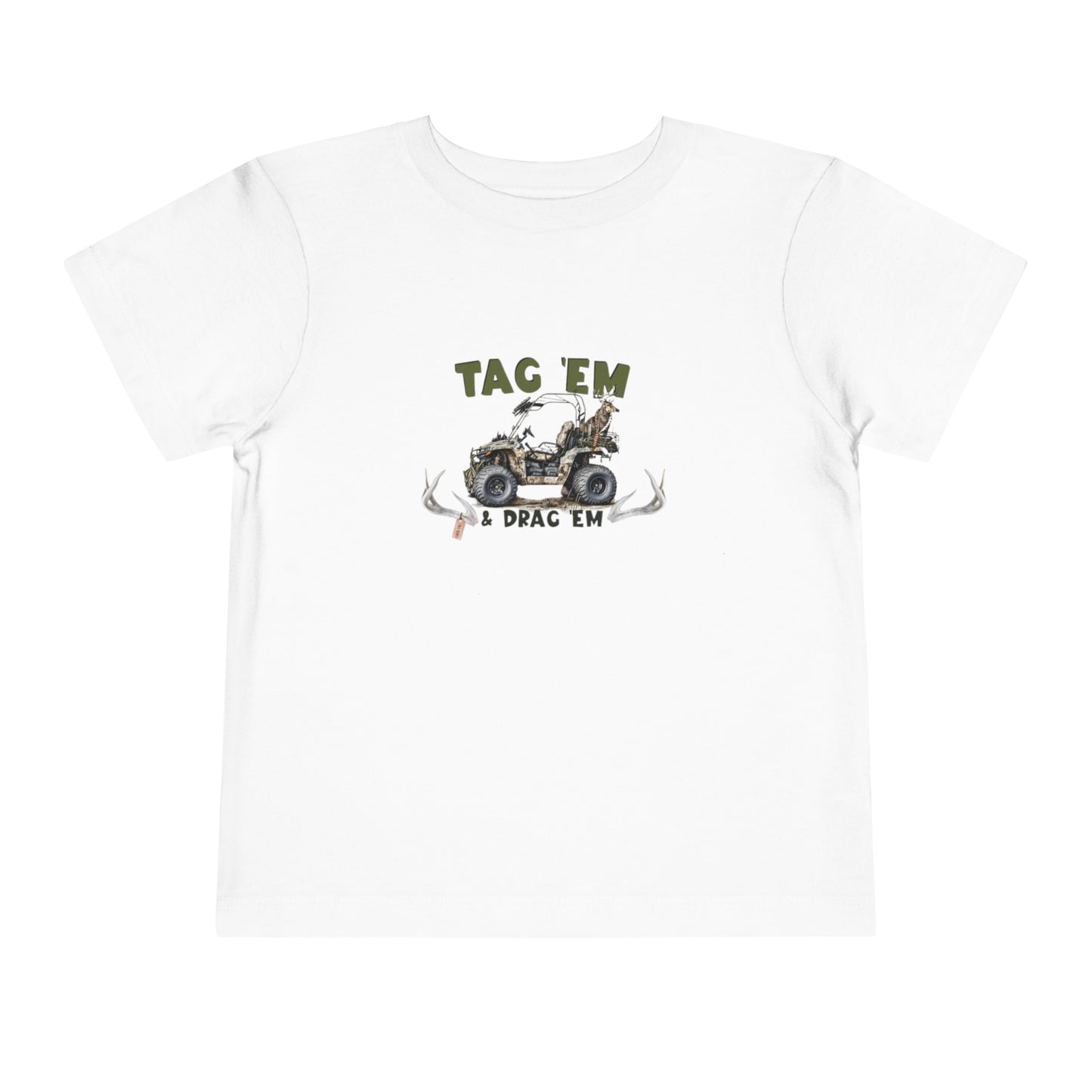 Tag Em And Drag Em Boys Toddler Short Sleeve Tee - Kids