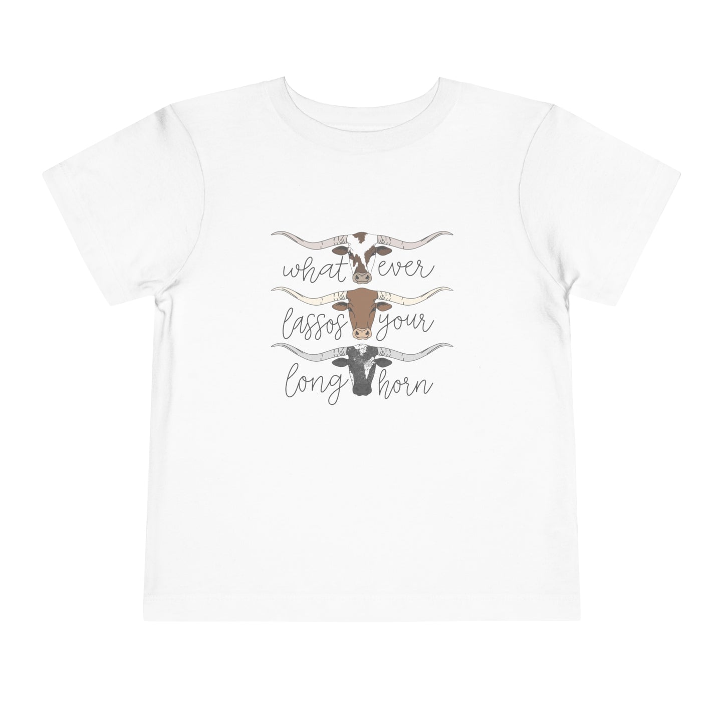 Whatever Lassos Your Long Horn Boys Toddler Short Sleeve Tee - Kids