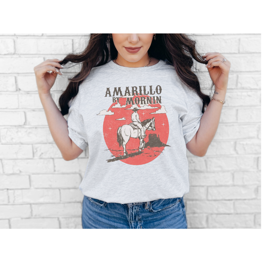 Amarillo By Mornin T-Shirt, Horse Shirt, Country Shirt, Country Concert Shirt, Country Girl Shirt, Cowgirl Shirt, Western T-Shirt