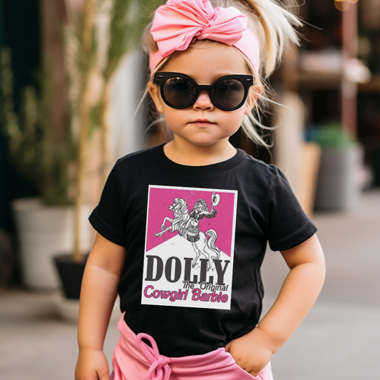 Dolly The Original Cowgirl Girls Toddler Short Sleeve Tee - Kids