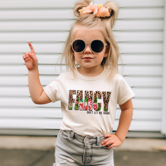 Fancy Don't Let Me Down Girls Toddler Short Sleeve Tee - Kids